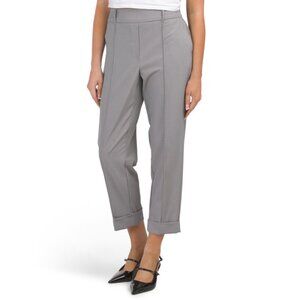 HAVER + BLAIR Heather Grey Pull On Slim Leg Cropped Length Pants